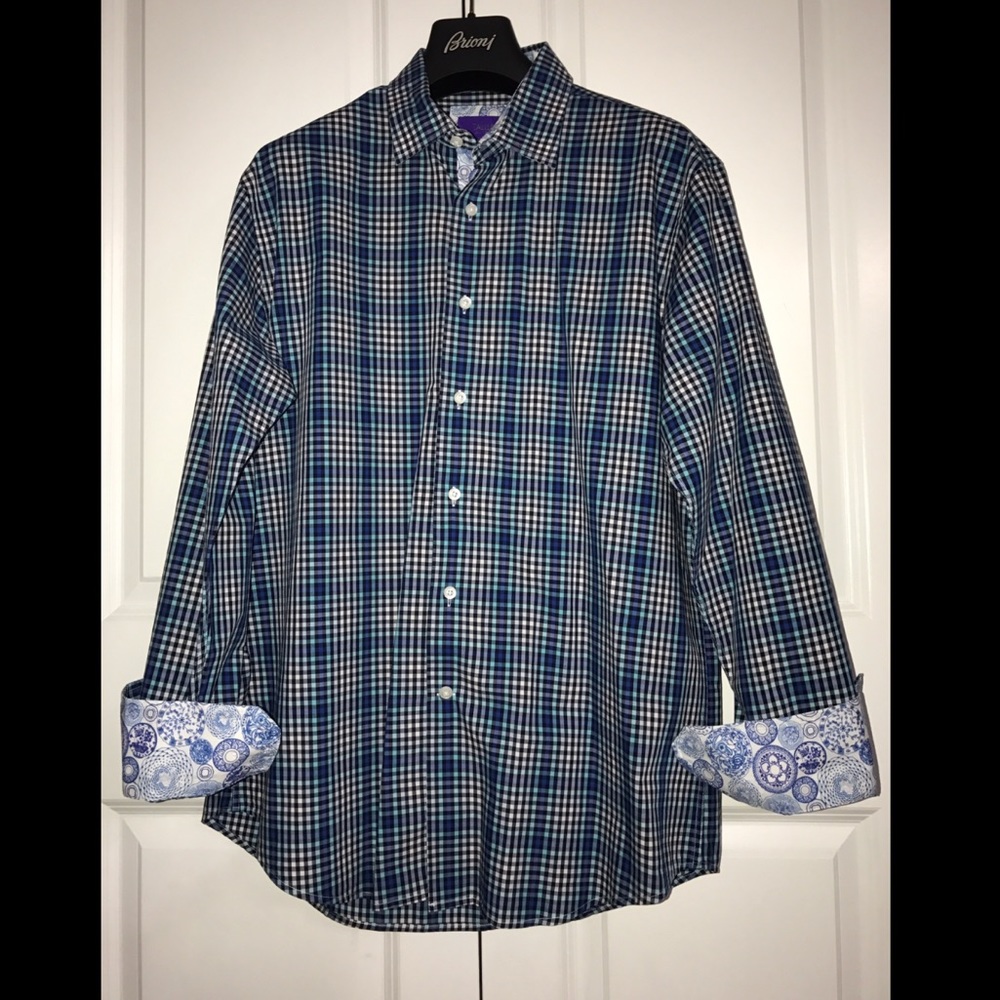 Robert Graham Shirt Mens Button Down Size L